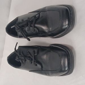 Sonoma Black Faux Leather Boy's Laced Dress Shoes Size 13